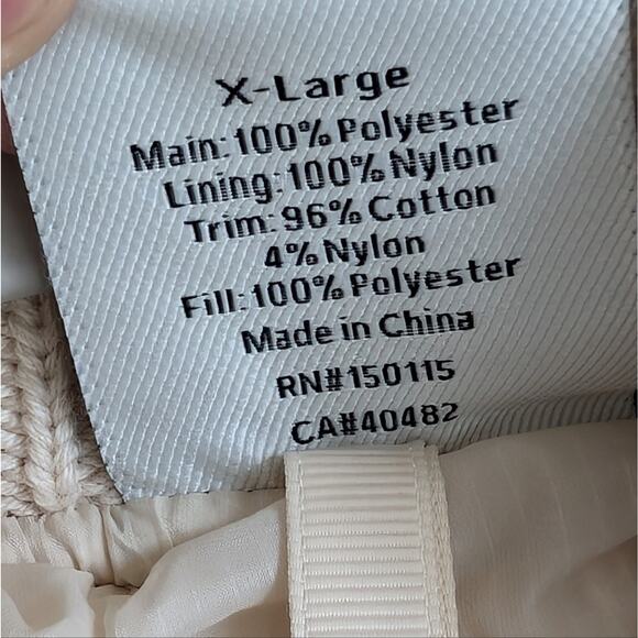 Varley Wynn Sherpa Puffer Coat in Sandshell, size XL - Picture 6 of 9